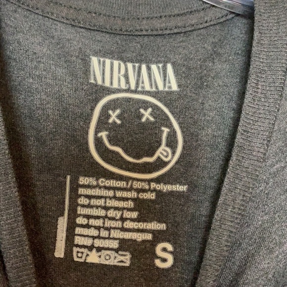 Nirvana T-Shirt Women Small Cotton Blend Short Sleeve Graphic Tee - Picture 4 of 5